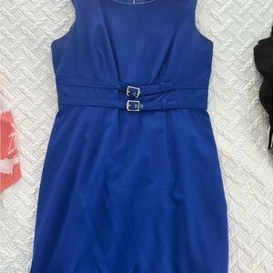 Elegant Blue Sleeveless Dress